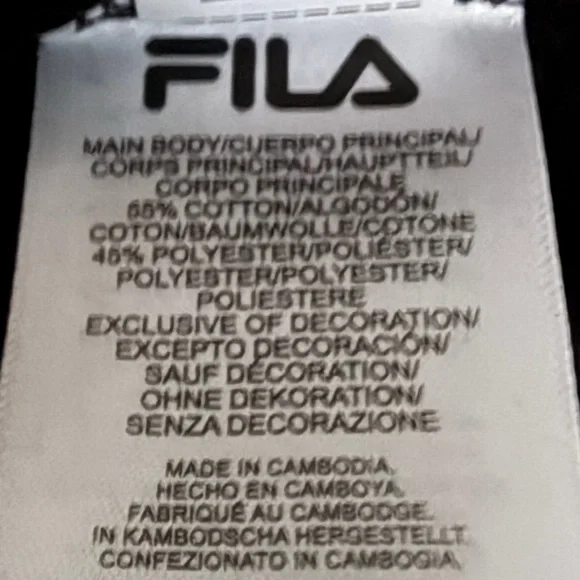 NWT FILA black hoodie L - Picture 5 of 10